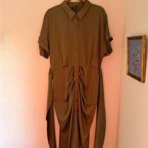 Brown Button-Up Dress